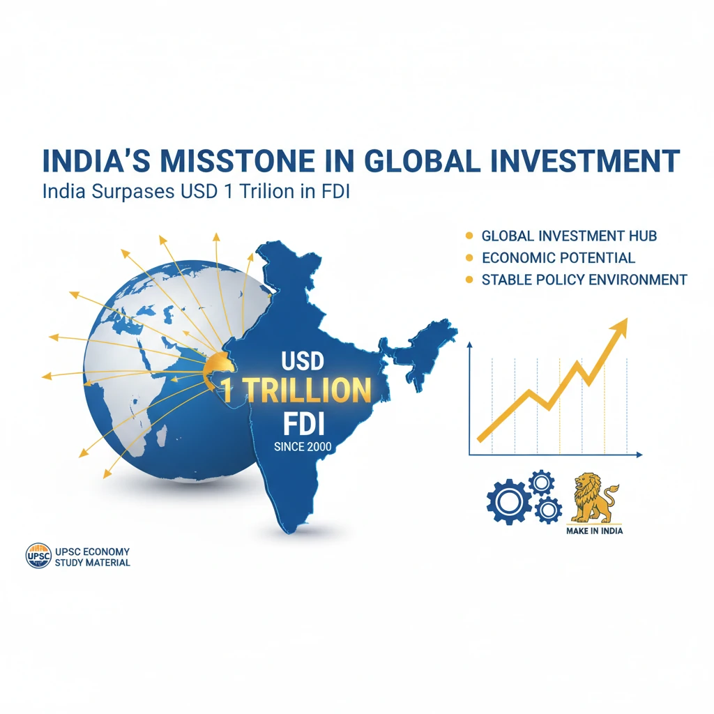 India Surpasses USD 1 Trillion in FDI