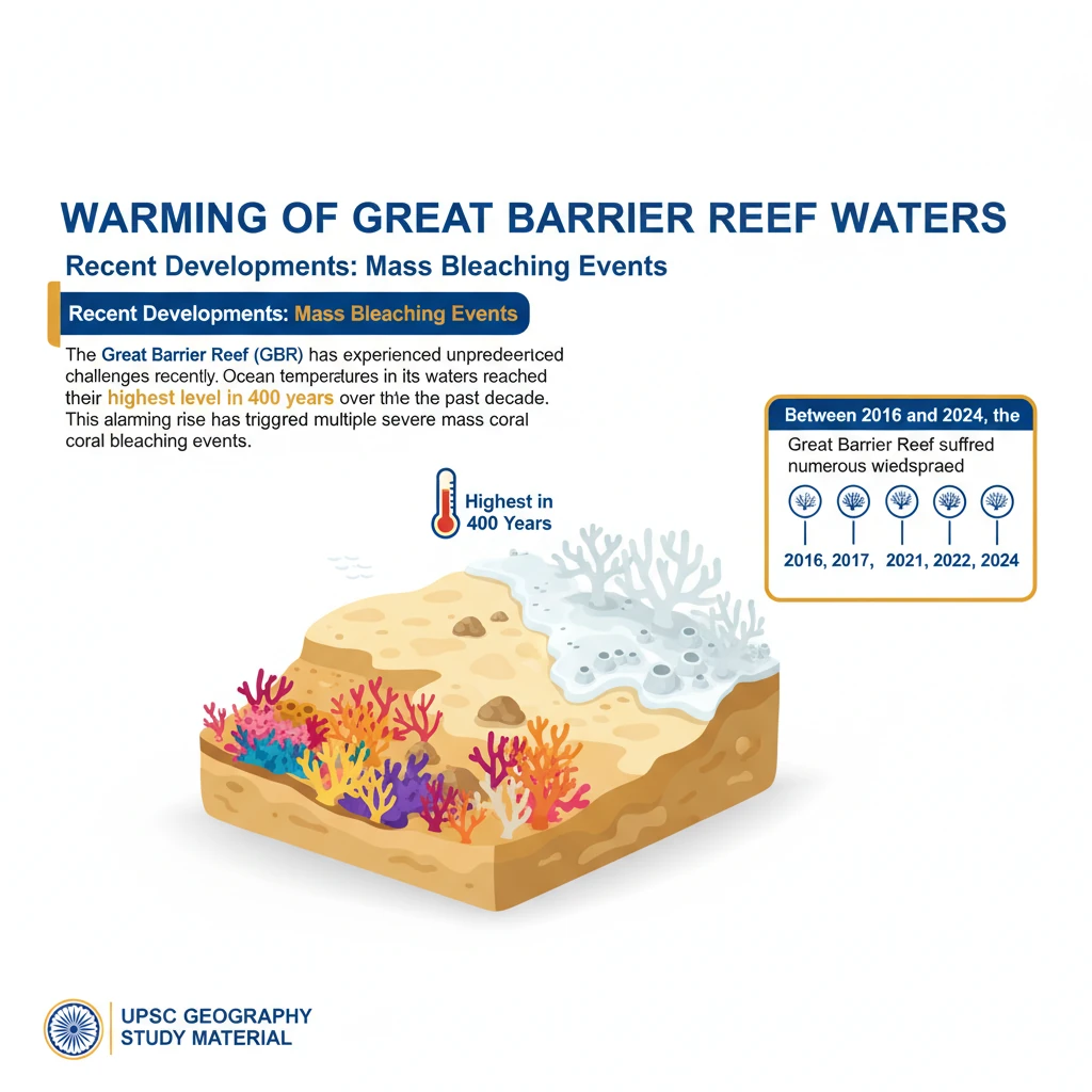 Warming of Great Barrier Reef Waters