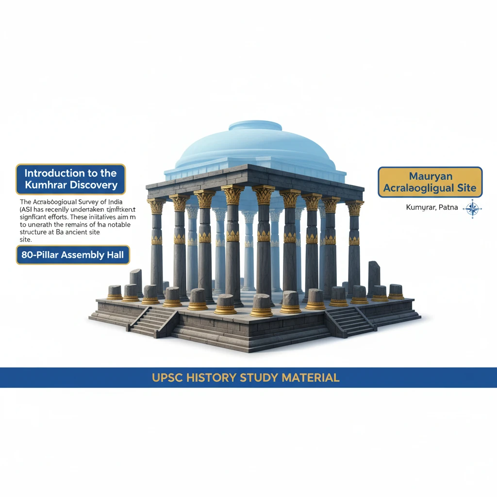 80-Pillar Assembly Hall of Kumharr and Mauryan Architecture