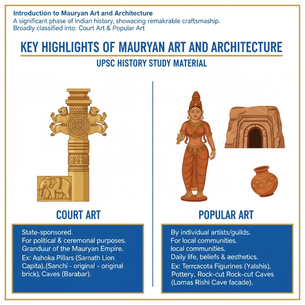 What are the Key Highlights of the Mauryan Art and Architecture?