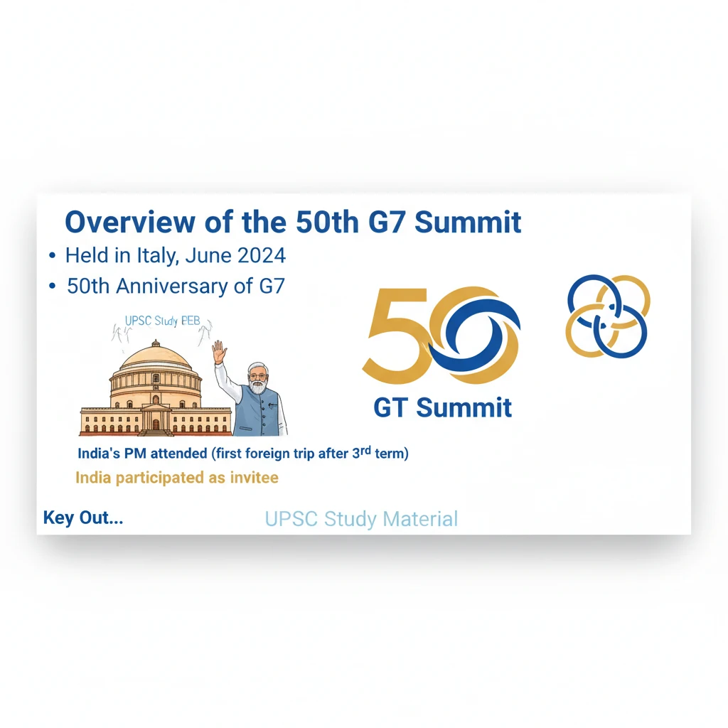 50th G7 Summit: Key Highlights, PGII & Implications for India