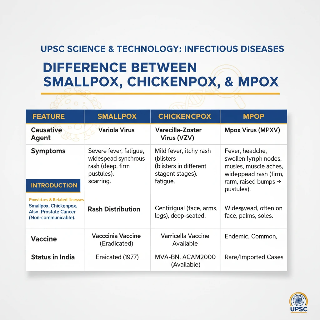Difference Between Small Pox, Chicken Pox, Mpox