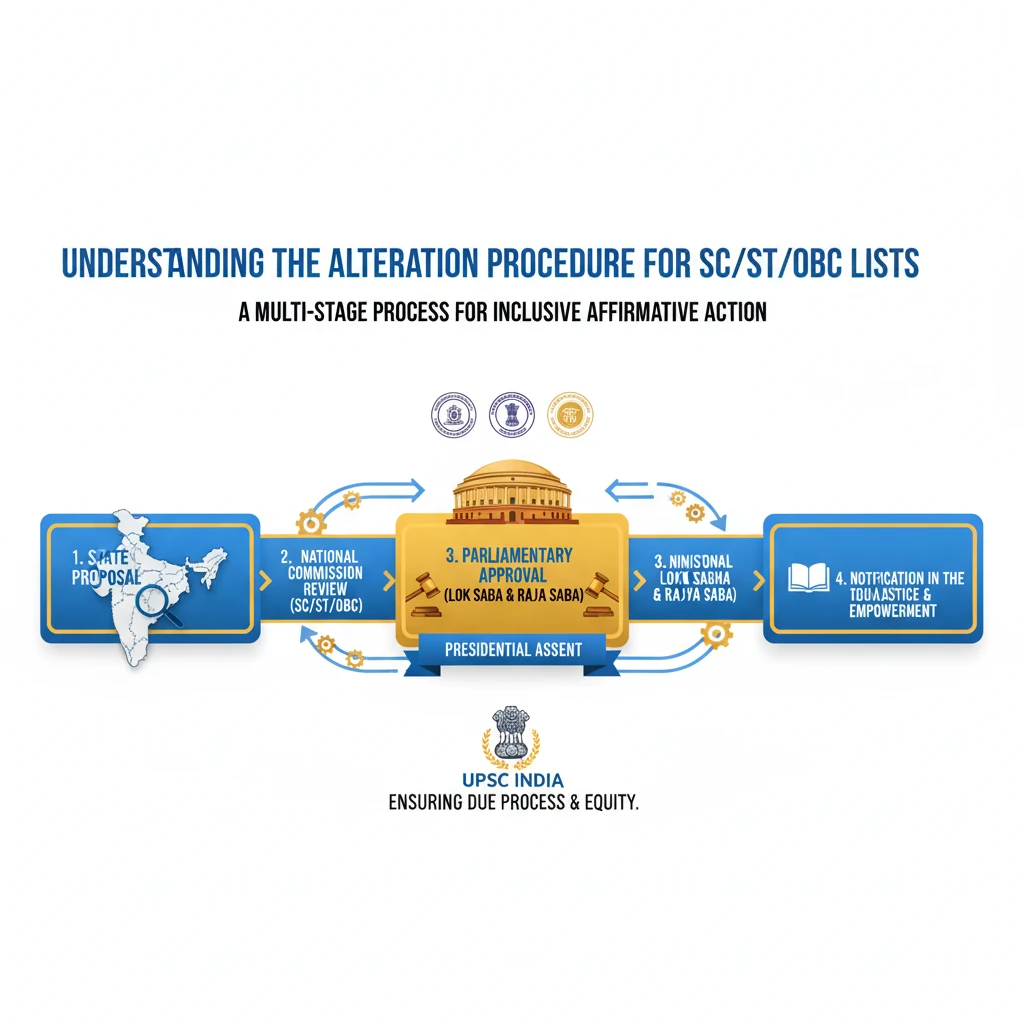 What are the Procedure for Altering the SC/ST/OBC List in India?